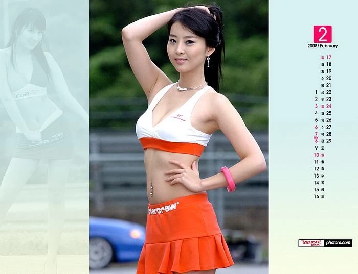 Febraury Calendar   Sexy Car Show Girls58   Wallcoo.net