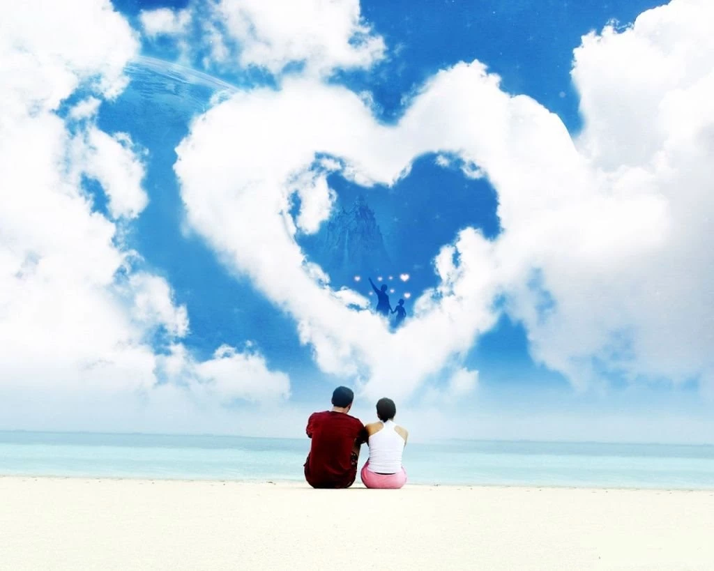1024x819px Heart Of Clouds Love Images Wallpapers