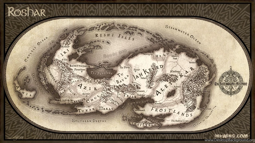 InkWing.Com: Roshar Map Wallpapers