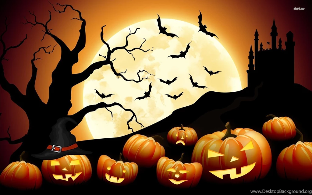 Jack o' lanterns On Halloween Night Wallpapers Holiday Wallpapers ...