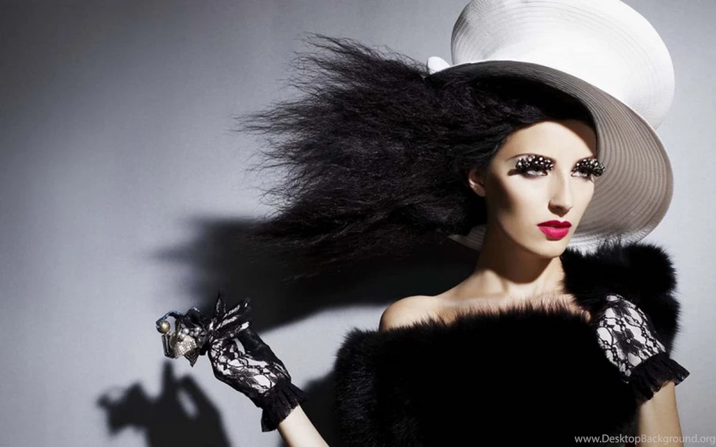 Glamour Girl Wallpapers With Luxuriant Hair In A Huge Hat 1680x1050 ...