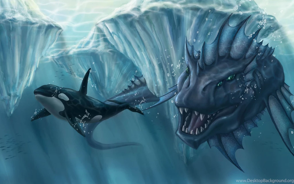 Download Wallpapers 3840x2400 Ocean, Glaciers, Whale, Creature ...