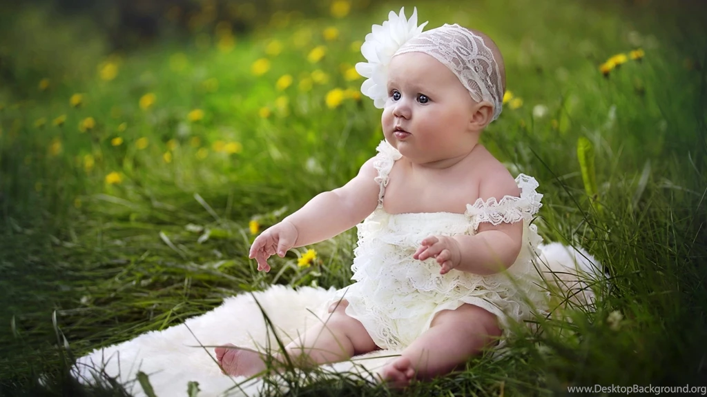 Baby Girl Wearing Fancy Dress Cute Wallpapers