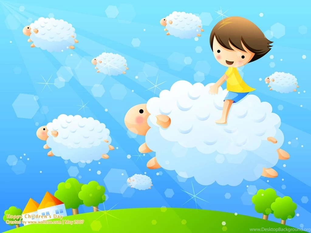 Desktop Wallpapers Kids On Sheepy Children