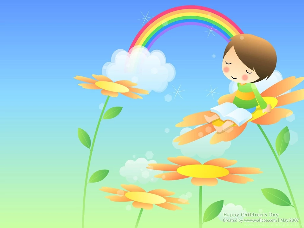 Desktop Wallpapers Rainbow Kids Children
