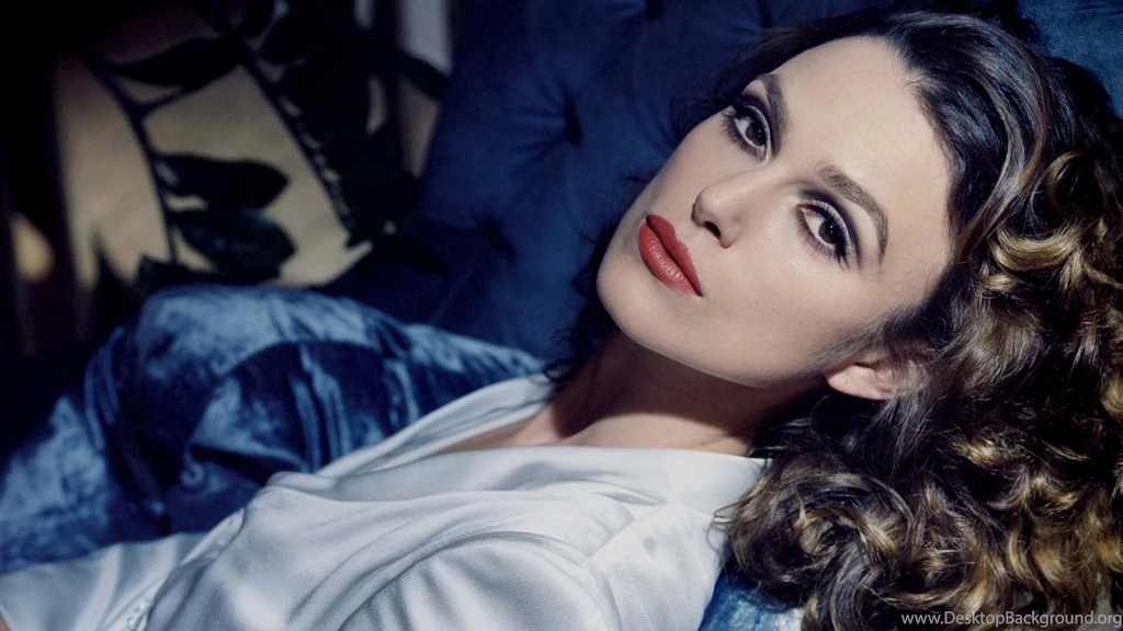 Beautiful Keira Knightley Hot Red Lips Curly Hairs Wallpaper HD.jpg