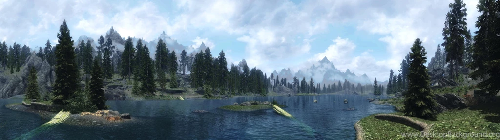 Made A Wallpapers For People With Dual monitors (3840x1080) : Skyrim