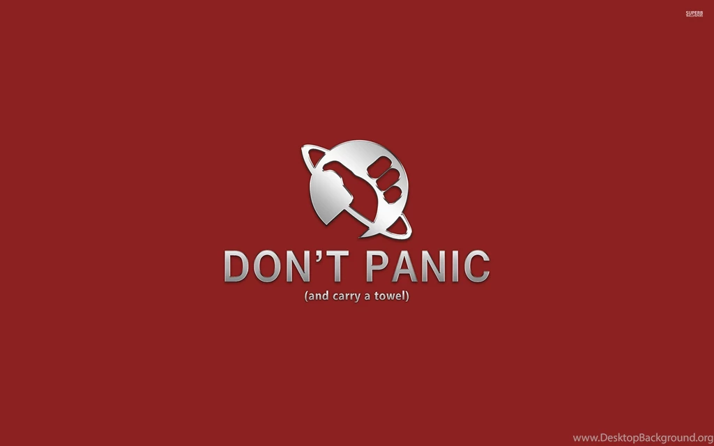 Don't Panic And Carry A Towel Wallpapers Vector Wallpapers