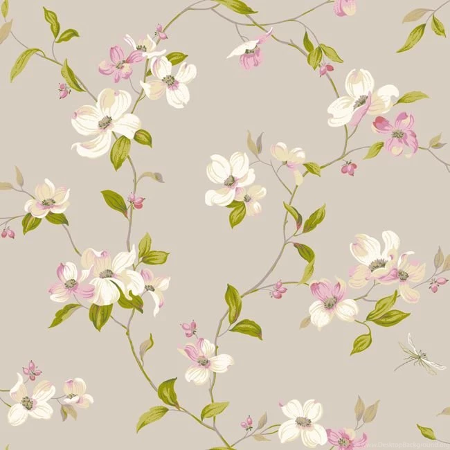 AK7430 Ashford House Blooms Dogwood Wallpapers By York