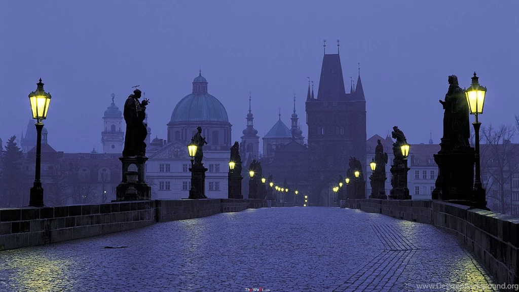 Charles Bridge Wallpapers 4k2k Prague At Dusk   ThyWalls.com