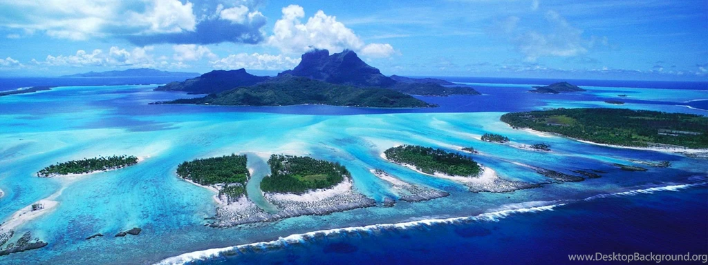 Awesome Look On Reefs Of Bora Bora Beach Wallpapers   Beach Wallpapers