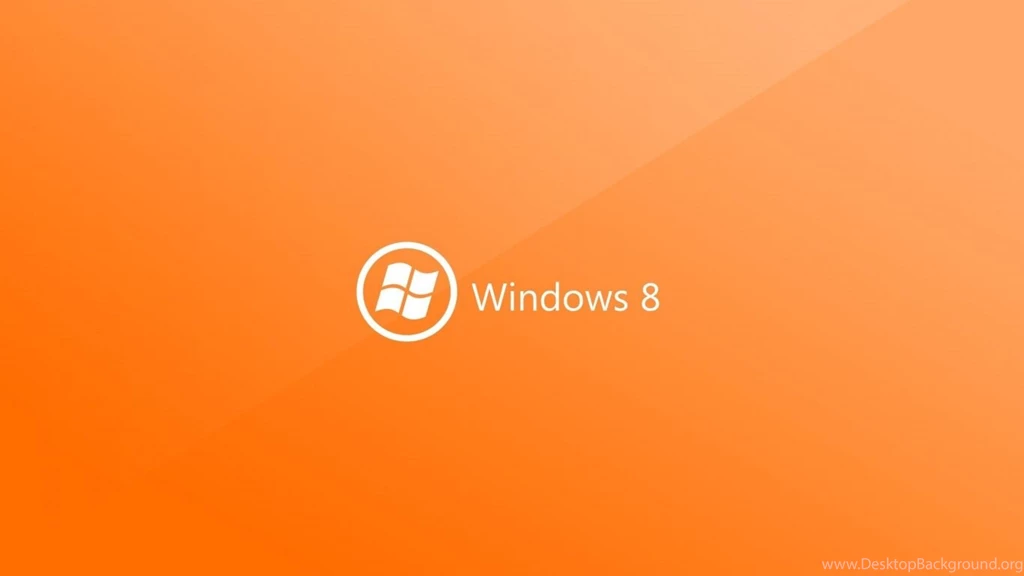 Download Wallpapers 1366x768 Windows 8, Orange, White, Circle ...