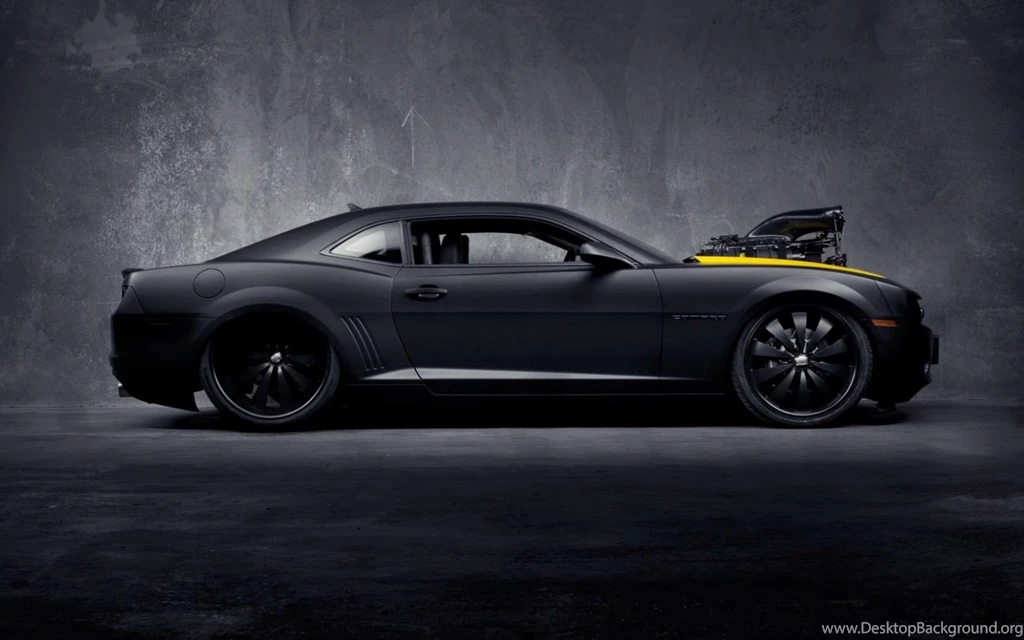 1680x1050 Matte Black Chevrolet Camaro SS Desktop PC And Mac Wallpapers