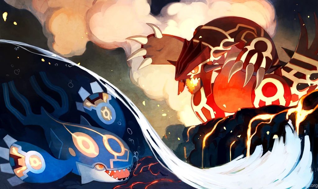 Kyogre And Groudon By Bluekomadori On DeviantArt