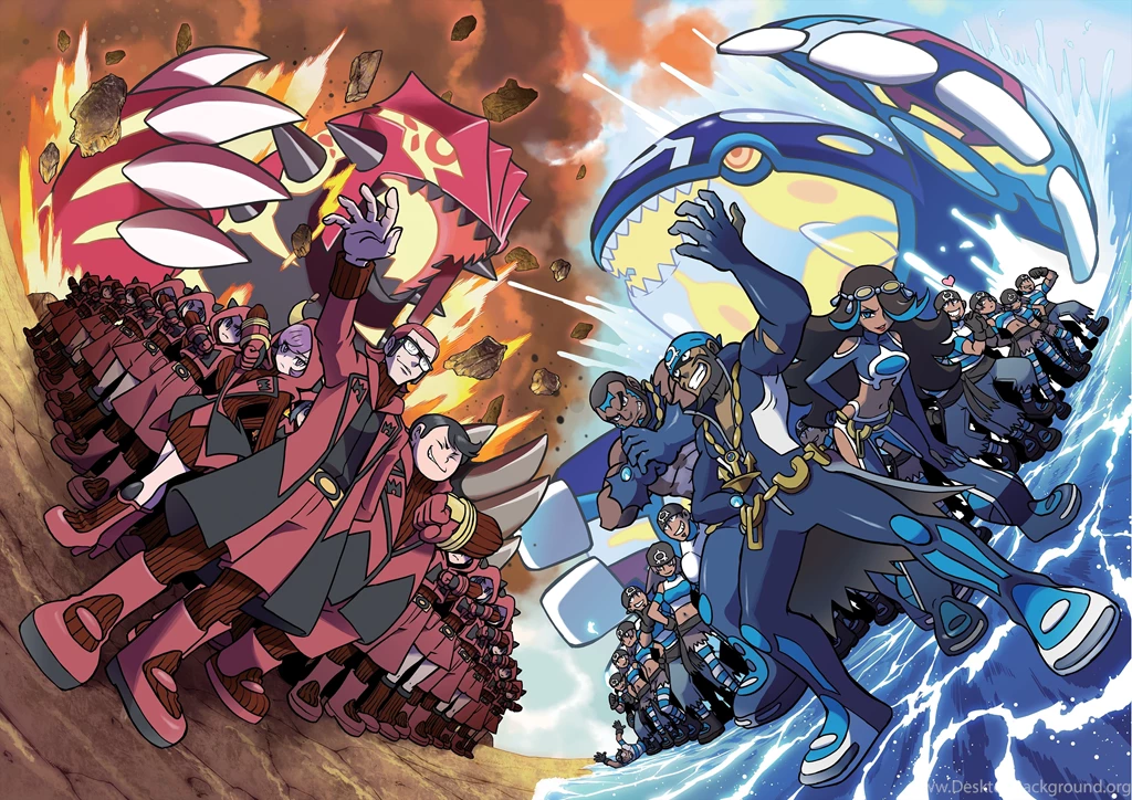 Team Kyogre Vs Team Groudon Computer Wallpapers, Desktop ...