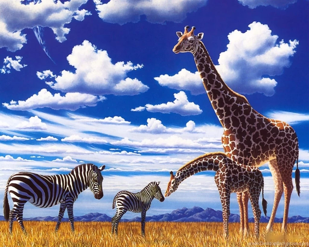 Zebras: Girafas Zebras Sky Girafes Giraffes William Schimel Animal ...