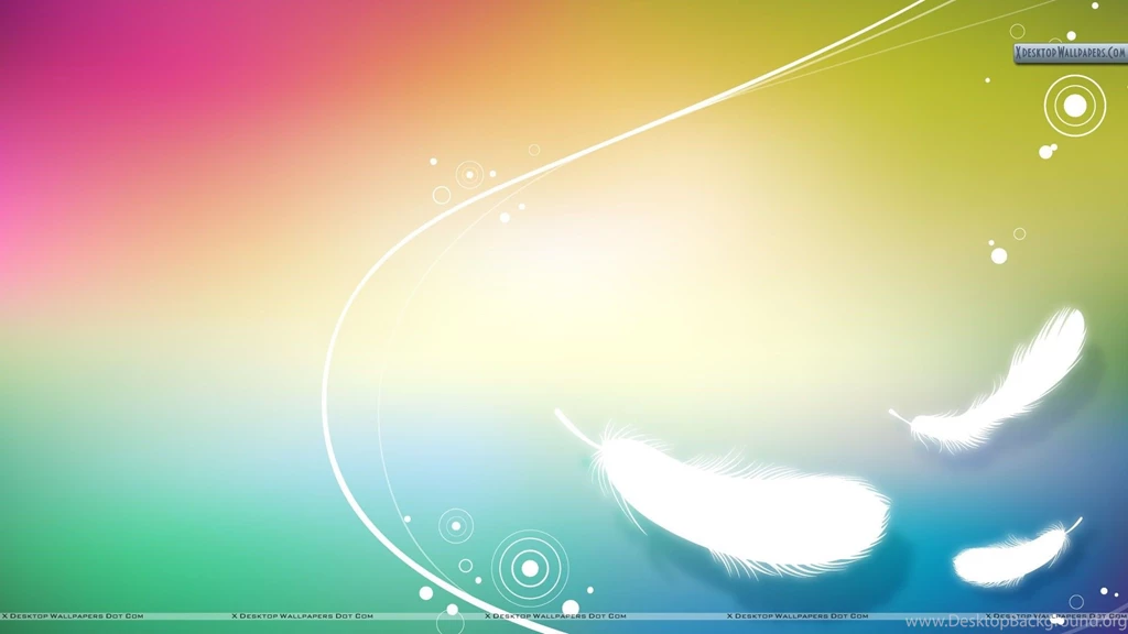 Rainbow Feather Abstract Backgrounds Wallpapers