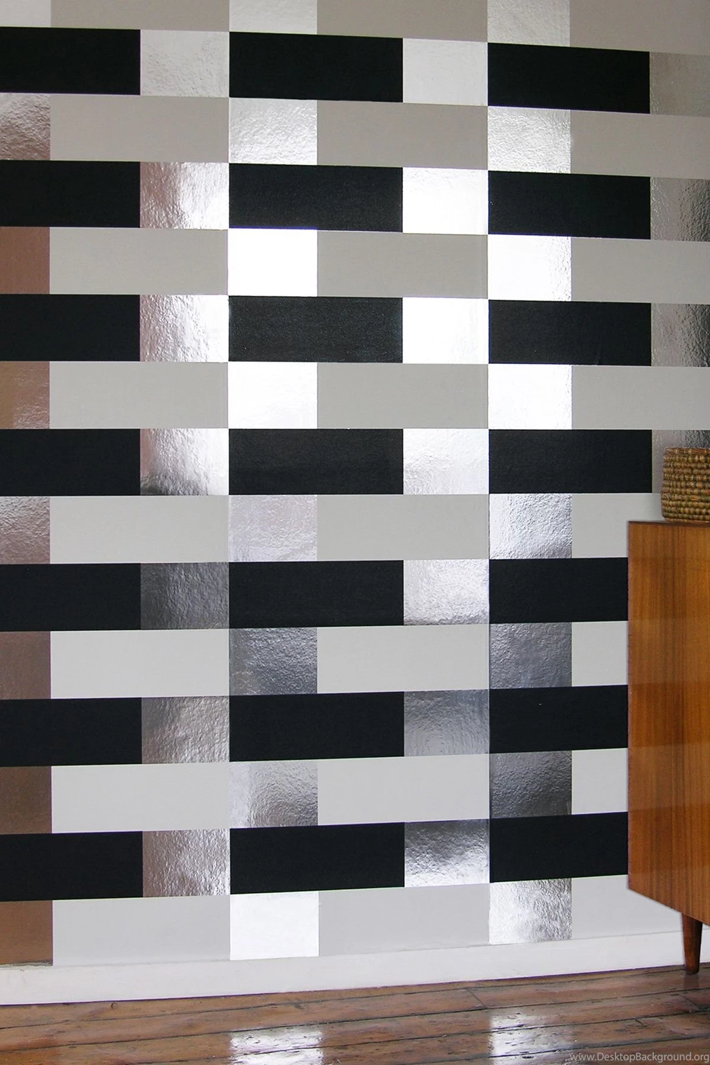 Block Wallpapers Black Red Silver