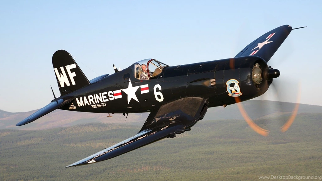 F4u Corsair Aircraft Carrier based Fighter Pilot Sky Military ...