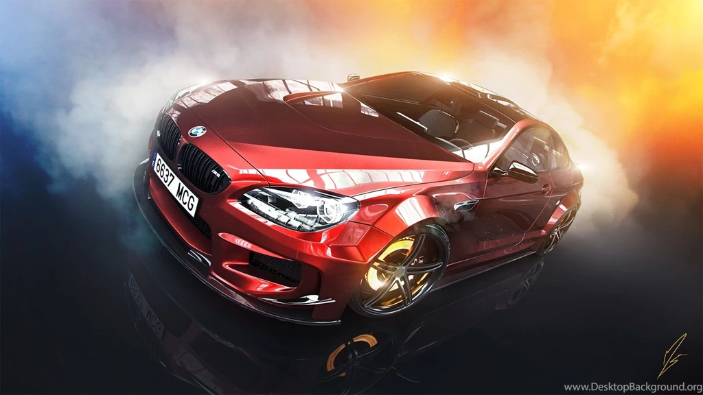 BMW M3 E92 Red Car, Brake, Smoke Wallpapers