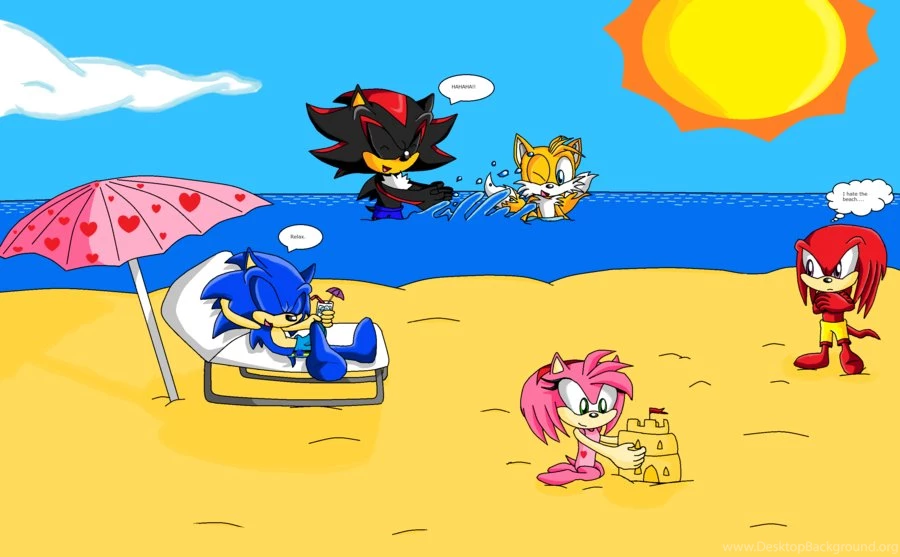 Sonic And Friends On The Beach By KnucklesCoolEchidna On DeviantArt