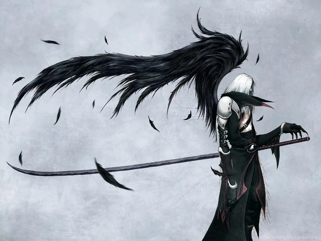 Final Fantasy VII, Fantasy, Video Games, Wings, Black, Weapons ...