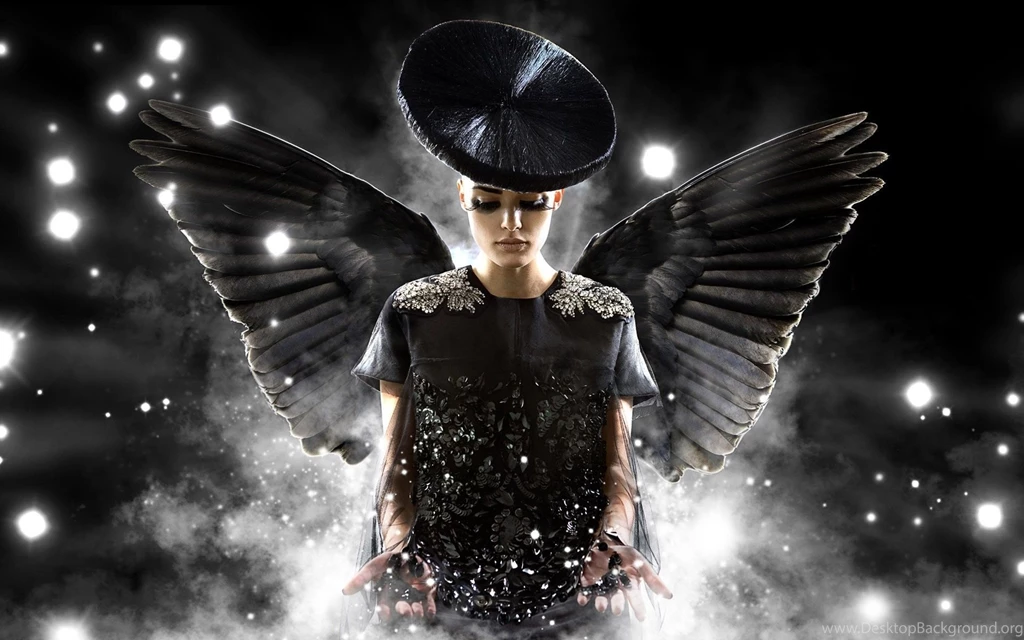 Light Angels Women Black Dark Night Black Angel Wallpapers ...