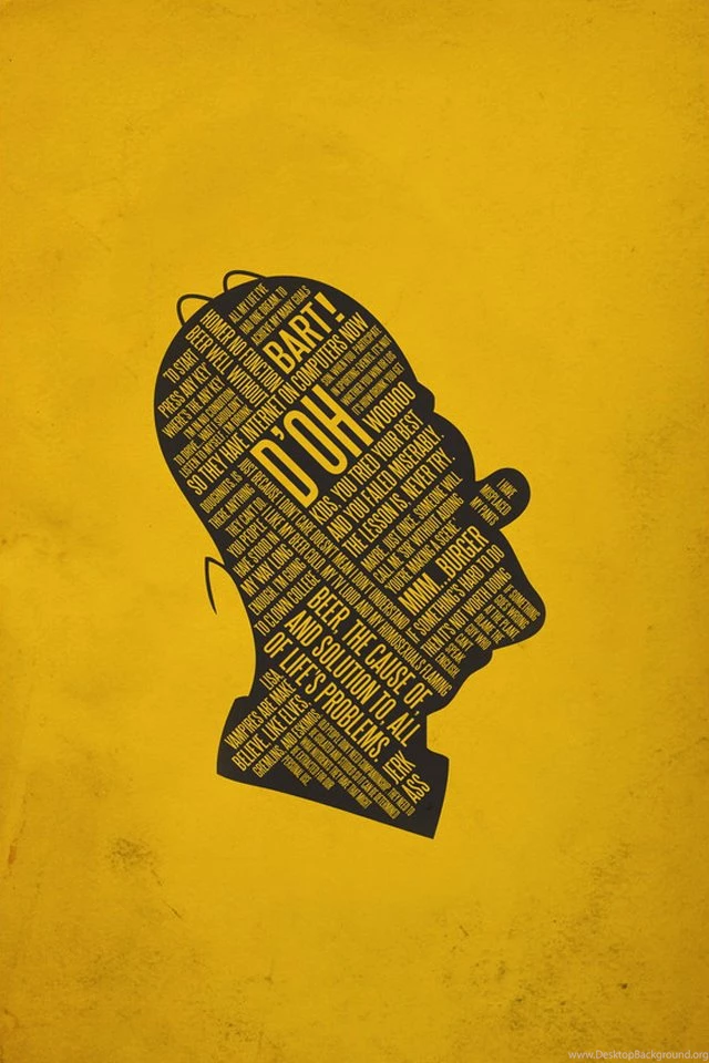 Text Simpson iPhone 4s Wallpapers Download