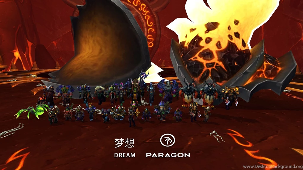 symmetri mikrobølgeovn badning MMO Champion Ragnaros 25 Heroic Mode World First Kill By DREAM ... Desktop  Background