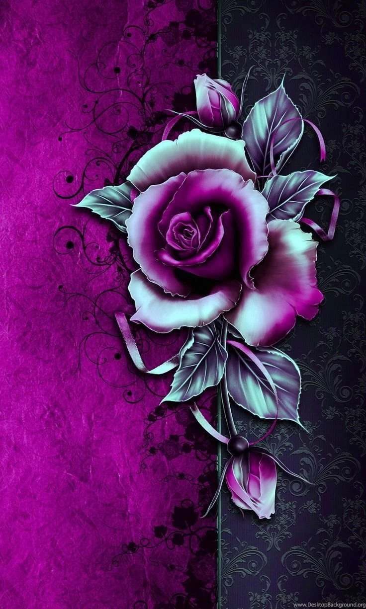 Free Vintage Purple Rose.jpg Phone Wallpapers By Twifranny ...