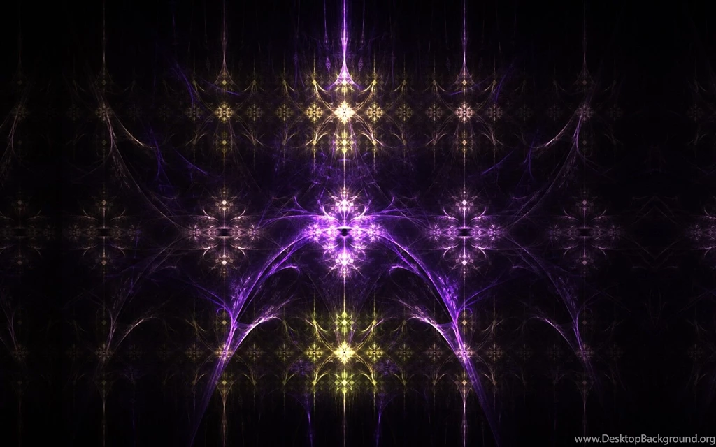 Abstract Fractals Purple Gold