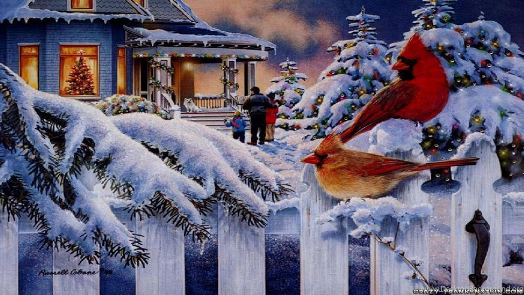 Christmas Scene Post Card Free Desktop Backgrounds Free Wallpapers ...