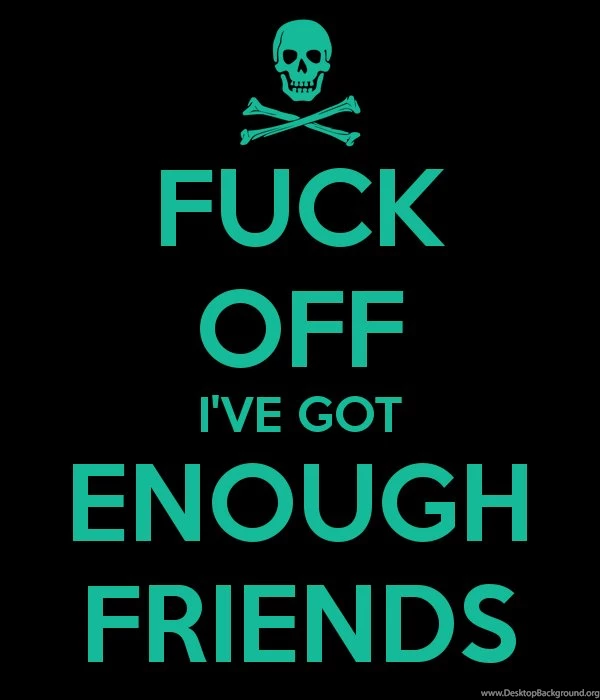 FUCK OFF I'VE GOT ENOUGH FRIENDS Poster