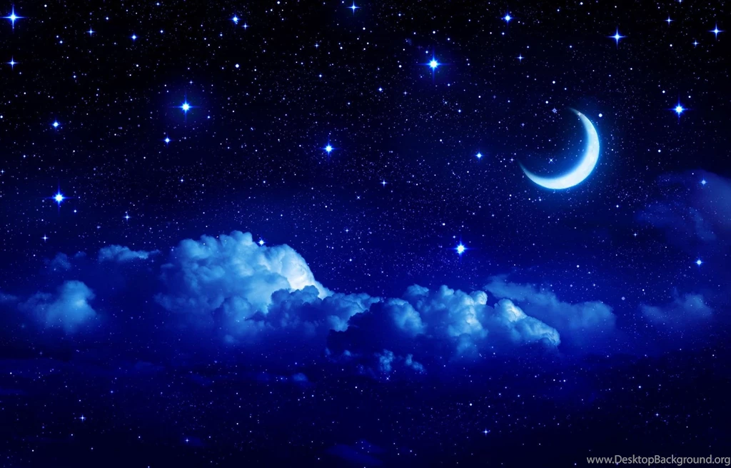 Pictures > Blue Crescent Moon Wallpapers