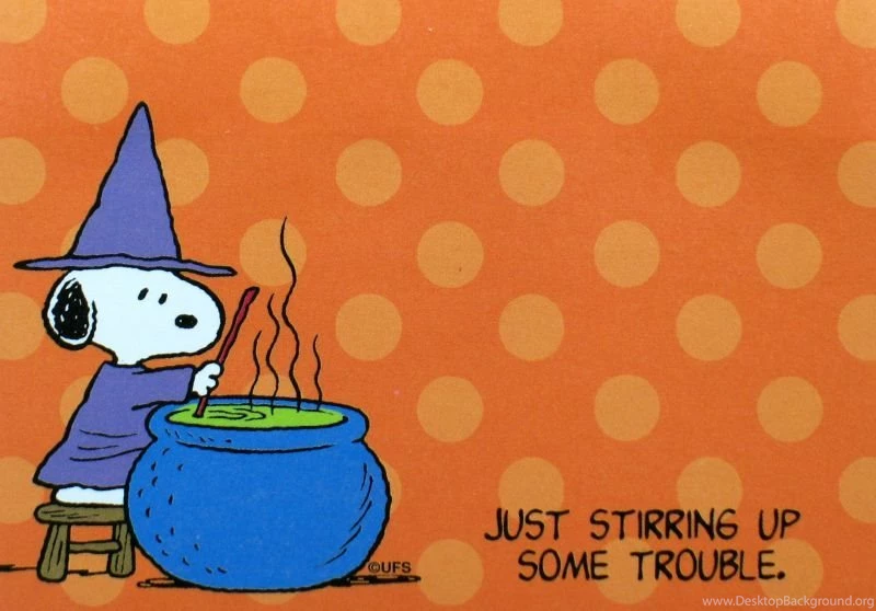 Snoopy Halloween Sticky Notes Pad Stirring Up Trouble ...