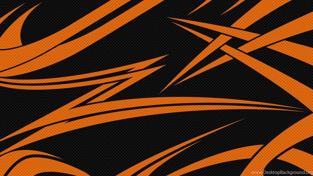 1366x768 Black & Orange Carbon Desktop PC And Mac Wallpapers