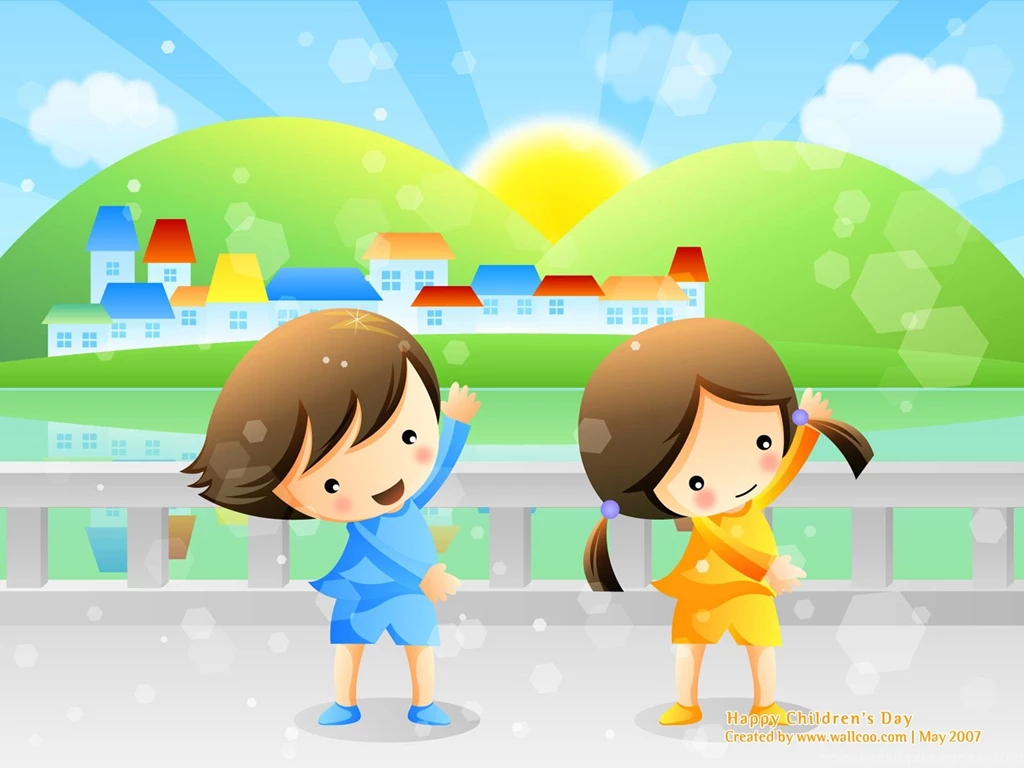 Happy Childhood   Colourful Illustrations For Children's Day ...