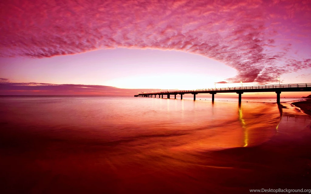 Red Beach Sunset Sky HD Wallpapers