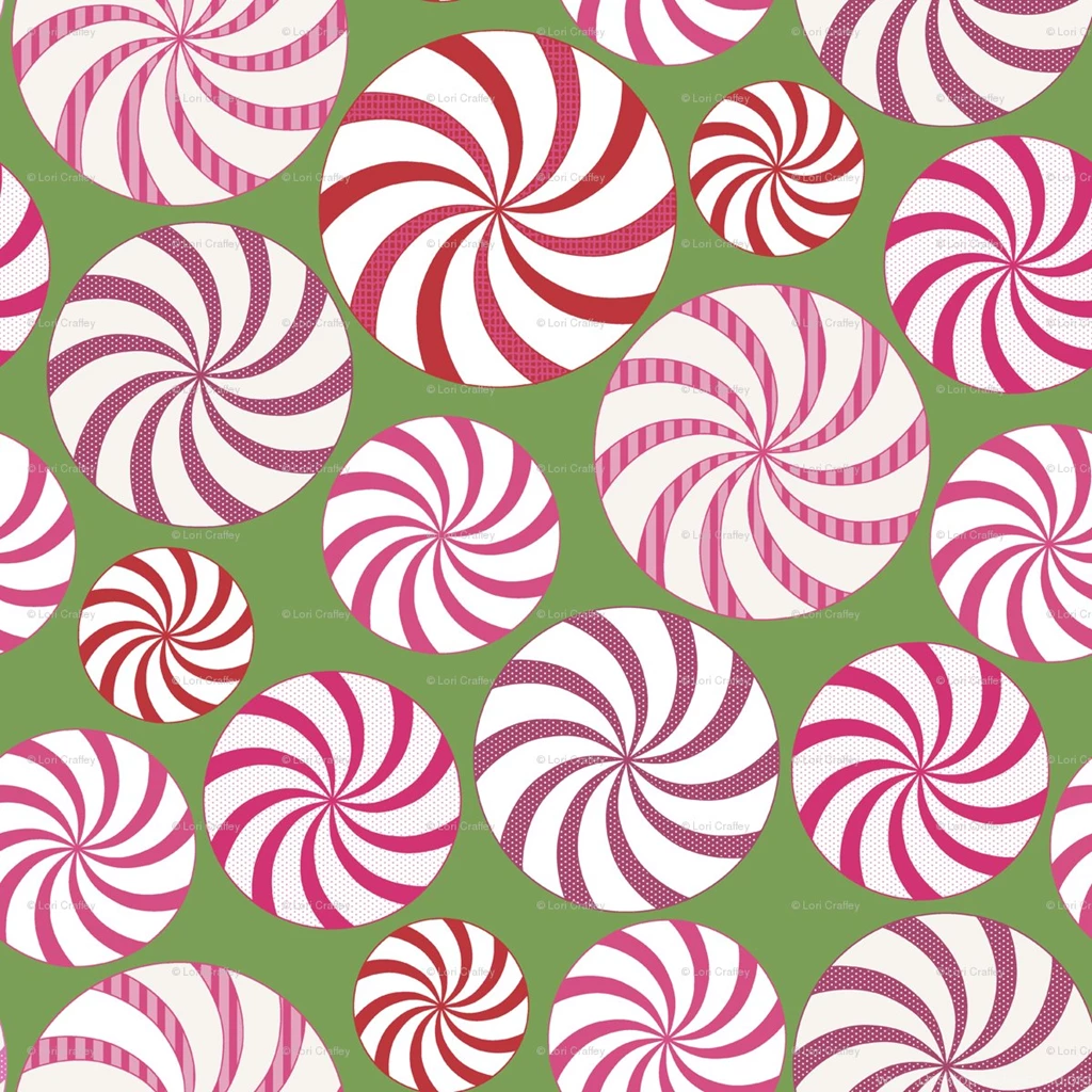 Peppermint Candy Fabric, Wallpapers & Gift Wrap Spoonflower