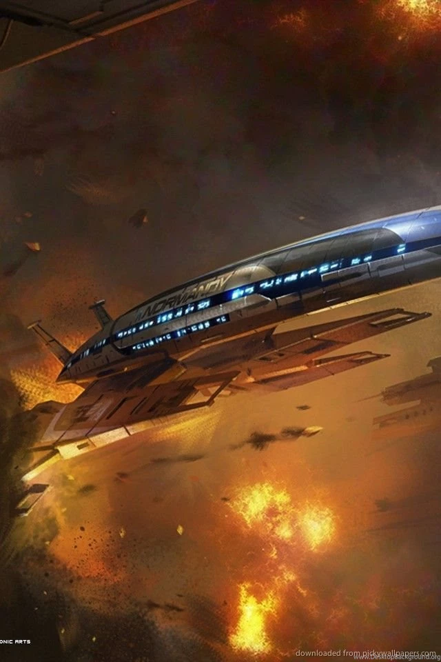 Download Mass Effect Normandy In Battle Wallpapers For iPhone 4