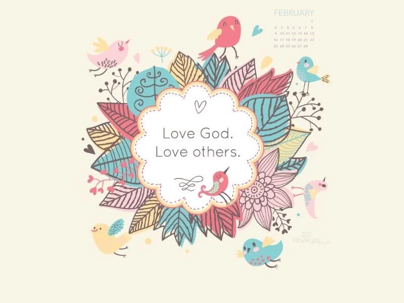 February 2014 Love God Desktop Calendar Free February Wallpapers