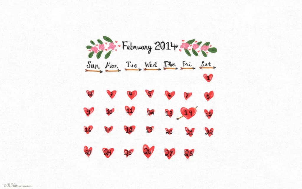 Bnute Productions: Free February 2014 Wallpaper: A Month Full Of ...