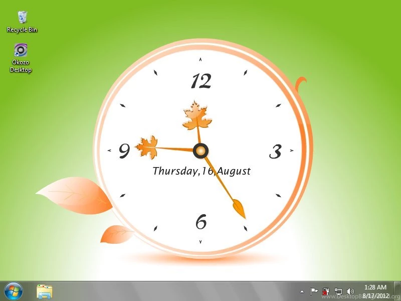 Leaf Desktop Clock Wallpapers 1.0.0 Free Download Leaf Desktop ...