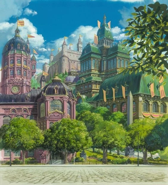 Lyriumnug:Howl's Moving Castle Backgrounds Design.