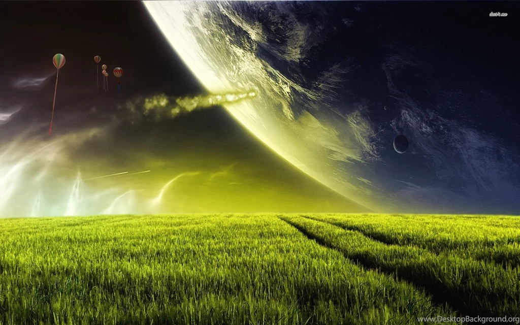 Alien Planet Over The Field Wallpapers   Fantasy Wallpapers