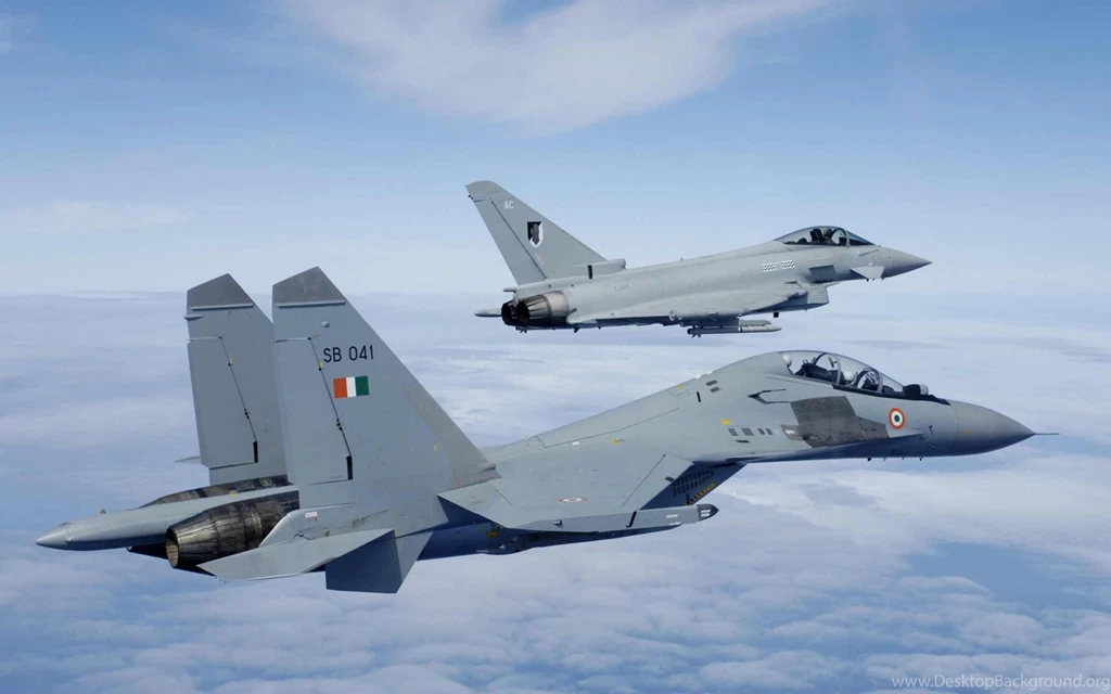 Eurofighter Typhoon Indian Air Force Su 30mki Sukhoi Aircraft ...