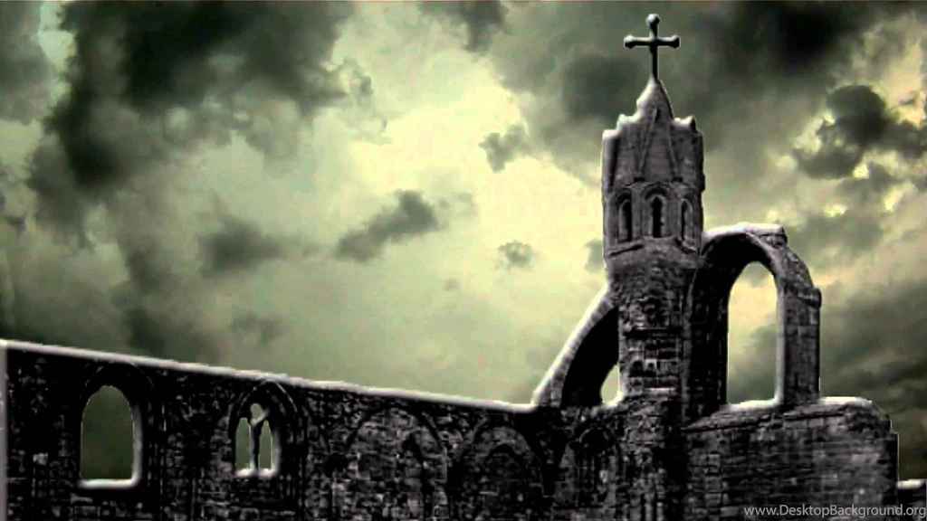 Scary Halloween Haunted Church Free Backgrounds Video 1080p HD ...
