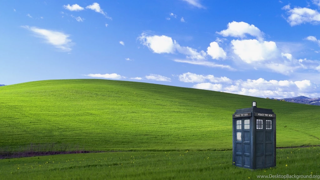 Doctor Who Tardis Windows XP Bliss Hill Wallpapers