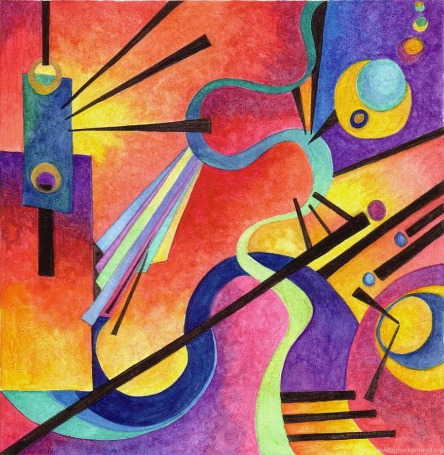 Abstract Art Kandinsky Wallpaper.