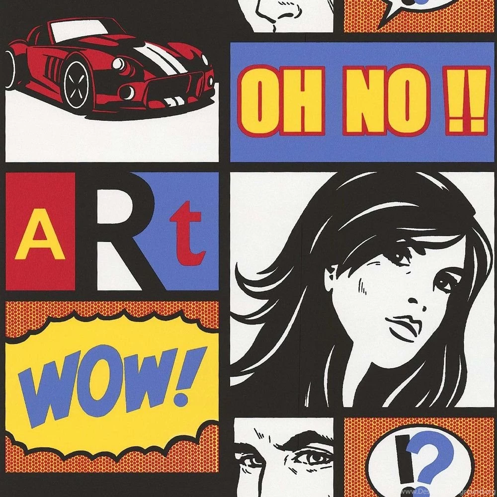 Galerie YOLO Pop Art Comic Strip Pattern Teenagers Wallpapers 12100101